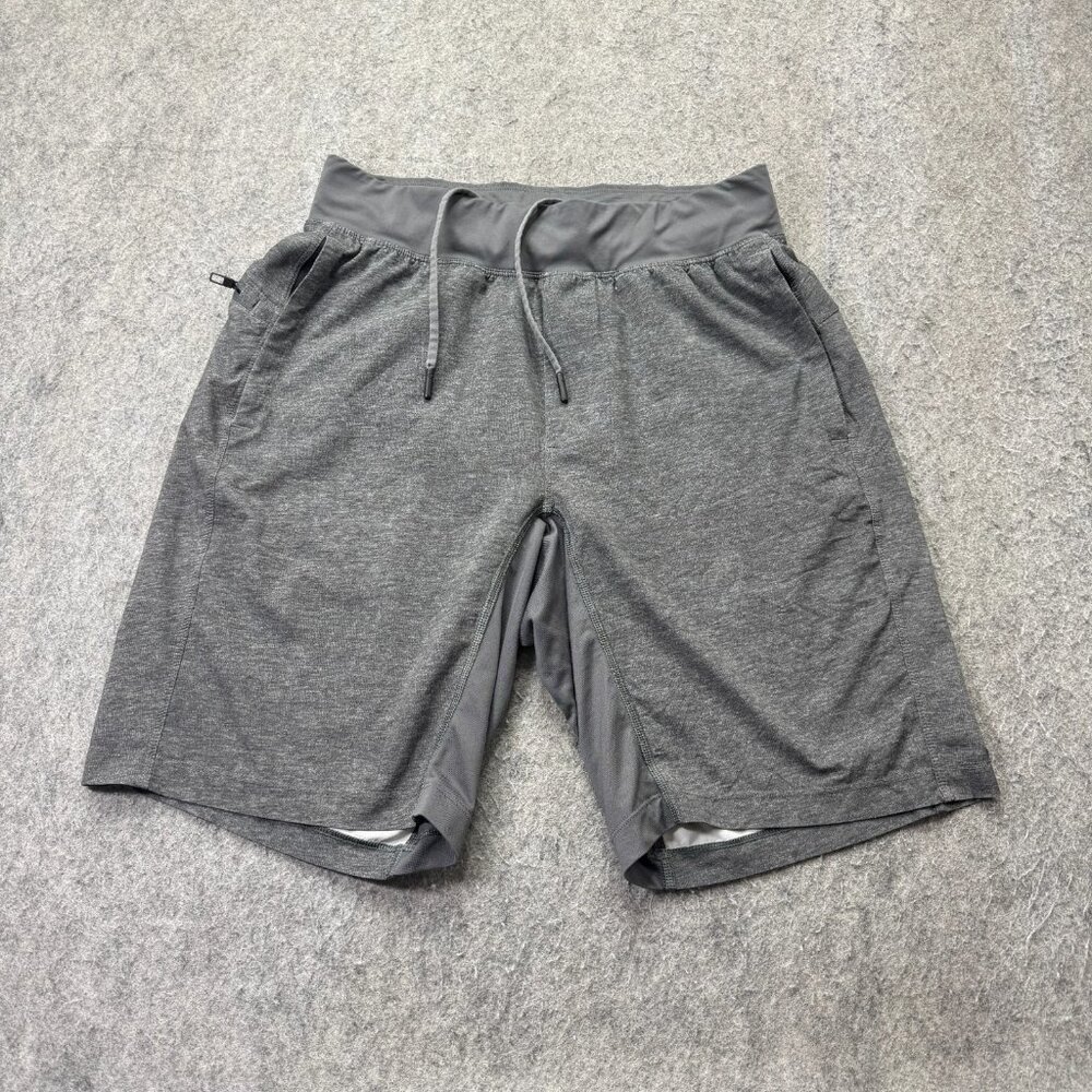 Lululemon T.H.E. Shorts Men S Gray Heather 9" Linerless Stretch